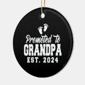 Befördert auf Opa 2024 Neue Großvaterschwangerscha Keramik Ornament (Links)