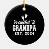 Befördert auf Opa 2024 Neue Großvaterschwangerscha Keramik Ornament (Hinten)