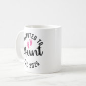 Befördert auf Tante 2025 Neuer Tante 2025 Kaffeetasse (Vorderseite Links)