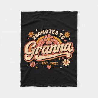 Befördert in die Gr Est 2027 Retro Floral New Gr E Fleecedecke