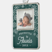 Befördert nach Abuela | Baby Foto Oma Rahmen-Ornament Silber (Links)