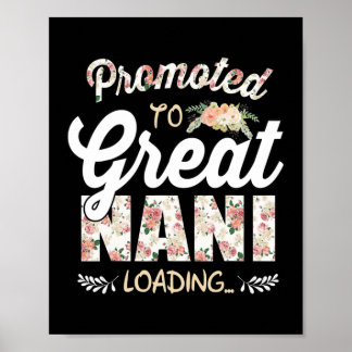 Befördert nach Great Nani Est 2022 Floral erstes M Poster