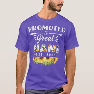Befördert nach Great Nani Est 2023 Floral erstes M T-Shirt