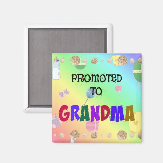 Befördert nach Oma Magnet (Vorderseite/Rückseite)