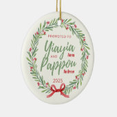 Befördert nach Yiayia & Pappou Personalisierte Orn Keramik Ornament (Rechts)