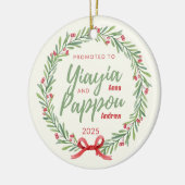 Befördert nach Yiayia & Pappou Personalisierte Orn Keramik Ornament (Links)