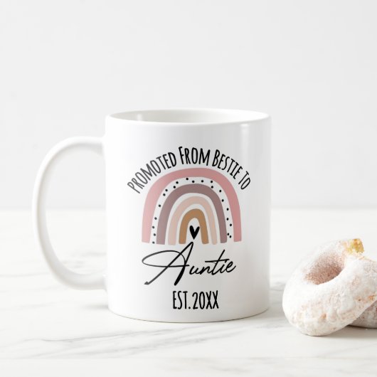Befördert von Bestie zu Tante, Tante zu Geschenk Kaffeetasse (Mit Donut)