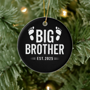 Befördert zu Big Brother Est. 2025 Baby Ankündigun Keramik Ornament