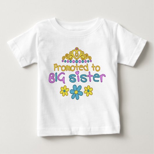 Befördert zu Big Sister Baby T-shirt (Vorderseite)