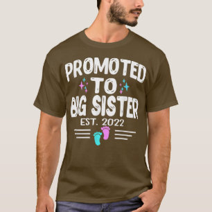 Befördert zu Big Sister Est 2022 Gender Reveal Pin T-Shirt