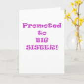 Befördert zu Big Sister Karte (Gelbe Blume)