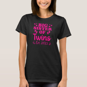 Befördert zu Big Sister of Twins 2023 Pregnancy An T-Shirt