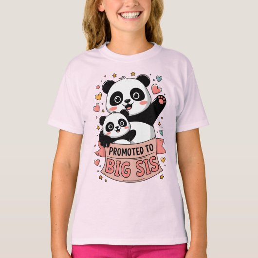 Befördert zu Big Sister T-Shirt (Vorderseite)