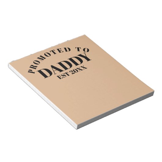 Befördert zu Daddy Einzigartiges neues Dad Surpris Notizblock (angewinkelt)
