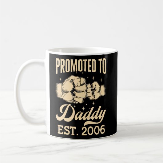 Befördert zu Daddy Est 2006 Erstmalige Vater Vater Kaffeetasse (Links)