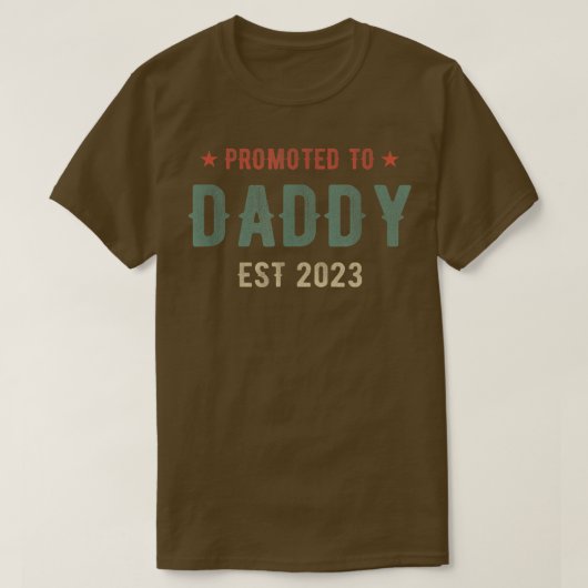 Befördert zu Daddy Est 2023 Erstmals New Dad Funn T-Shirt (Design vorne)