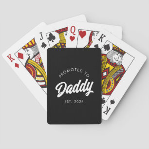 Befördert zu Daddy New Dad Geschenk Vatertag Spielkarten