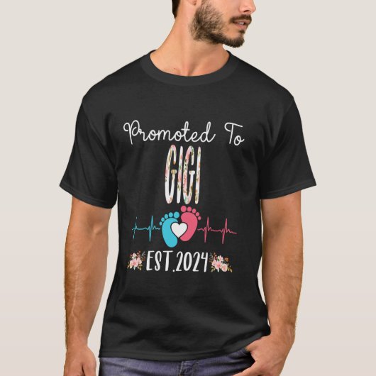 Befördert zu GIGI Est 2024 Schwangerschaft Weihnac T-Shirt (Vorderseite)