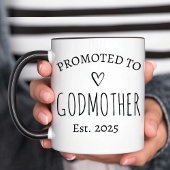 Befördert zu Godmatt und Godvater Neue Godeltern Tasse