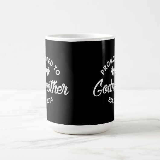 Befördert zu Godmutter Est 2024 Funny New Tunt Gif Kaffeetasse (Mittel)
