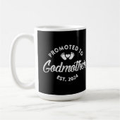 Befördert zu Godmutter Est 2024 Funny New Tunt Gif Kaffeetasse (Links)