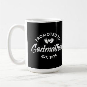 Befördert zu Godmutter Est 2024 Funny New Tunt Gif Kaffeetasse