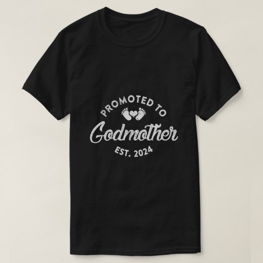 Befördert zu Godmutter Est 2024 Funny New Tunt Gif T-Shirt (Design vorne)