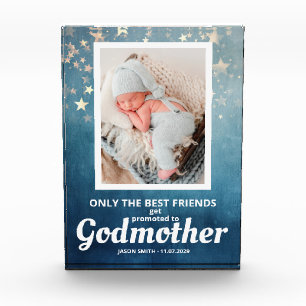 Befördert zu Godmutter Geburtshilfe Baby Ankündigu Fotoblock