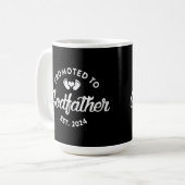 Befördert zu Godvater Est 2024 Witziger neuer Onke Kaffeetasse (Vorderseite Links)