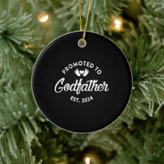 Befördert zu Godvater Est 2024 Witziger neuer Onke Keramik Ornament
