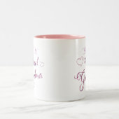 Befördert zu großen Oma-Imitaten funkeln rosa lila Zweifarbige Tasse (Mittel)