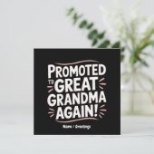 Befördert zu Großgroßmutter wieder Spaß Schwangers Einladung (Stehend Vorderseite)