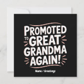 Befördert zu Großgroßmutter wieder Spaß Schwangers Einladung (Vorderseite)