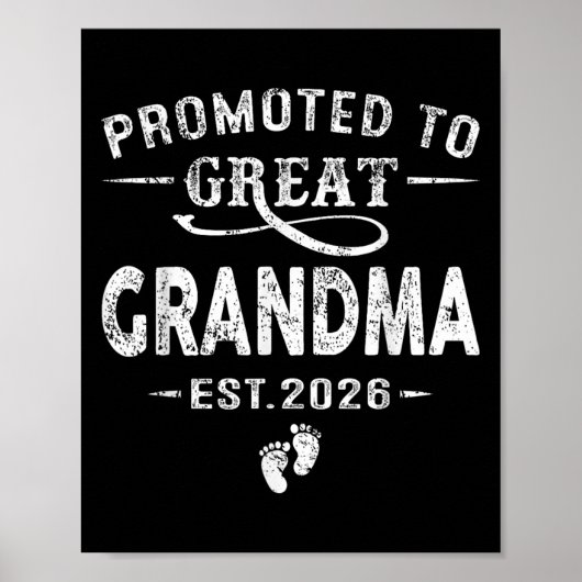 Befördert zu Großmutter Est 2026 Schwangerschaft A Poster (Vorne)