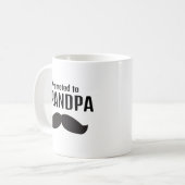 Befördert zu Großvater Funny Mustache Neuen Großva Kaffeetasse (Vorderseite Links)