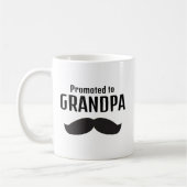 Befördert zu Großvater Funny Mustache Neuen Großva Kaffeetasse (Links)