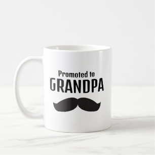 Befördert zu Großvater Funny Mustache Neuen Großva Kaffeetasse