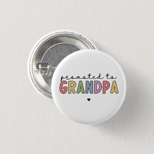 Befördert zu Großvater New Opad zu Geschenken Button (Vorne & Hinten)