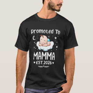 Befördert zu Mamma EST. 2026 Muttertag Cute Hear T-Shirt