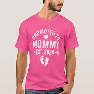 Befördert zu Mommy Est 2024 zum Muttertagspräg T-Shirt
