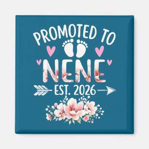 Befördert zu Nene Est 2026 Florale Schwangerschaft Magnet