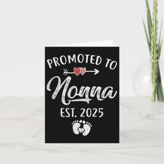 Befördert zu Nonna Est 2025 Funny erste Mutter Karte (Vorderseite)