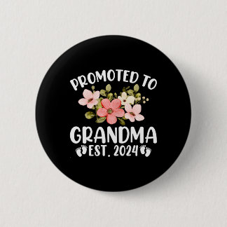 Befördert zu Oma 2024 zum ersten Mal Nana Floral Button