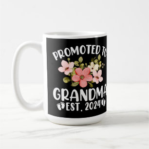 Befördert zu Oma 2024 zum ersten Mal Nana Floral Kaffeetasse