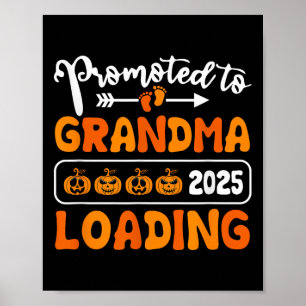 Befördert zu Oma 2025 KürbisHalloween Poster