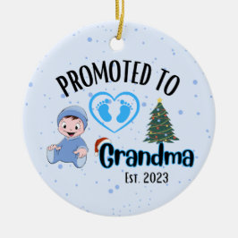 Befördert zu Oma - Baby Boy Xmas Ornament