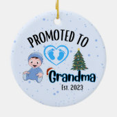 Befördert zu Oma - Baby Boy Xmas Ornament (Hinten)