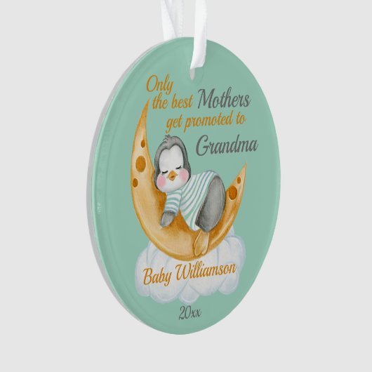 Befördert zu Oma Baby Penguin Ornament (Vorderseite)