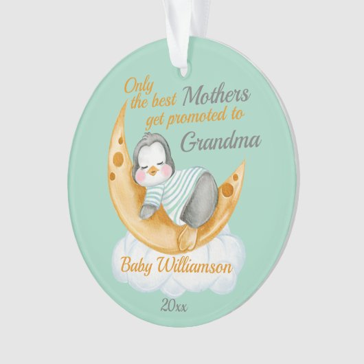 Befördert zu Oma Baby Penguin Ornament (Vorderseite)
