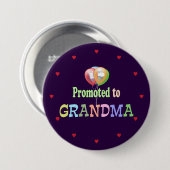 Befördert zu Oma, Ballonfeier Button (Vorne & Hinten)